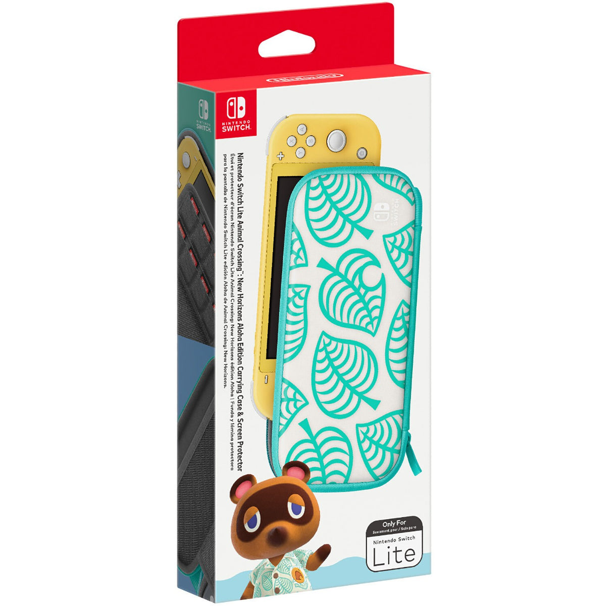 Switch Lite Carrying Case + Screen Protector Animal Crossing: New Horizons Aloha Edition