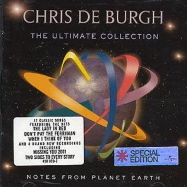Product Image : This CD is brand new.<br>Format: CD<br>Music Style: Soft Rock<br>This item's title is: Notes From Planet Earth: Ultimate Collection<br>Artist: Chris De Burgh<br>Barcode: 606949089924<br>Release Date: 3/19/2001