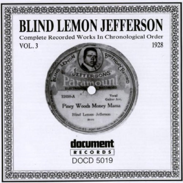 Product Image : This CD is brand new.<br>Format: CD<br>Music Style: Country Blues<br>This item's title is: Blind Lemon Vol 3 1928<br>Artist: Jefferson Blind Lemon<br>Barcode: 714298501926<br>Release Date: 11/5/2021