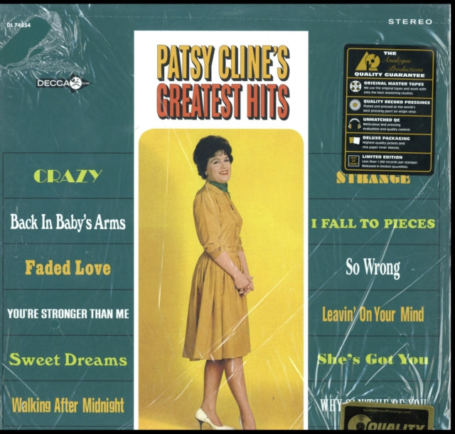 This LP Vinyl is brand new.Format: LP VinylMusic Style: CountryThis item's title is: Greatest Hits (200G)Artist: Patsy ClineLabel: DeccaBarcode: 753088485473Release Date: 8/21/2015