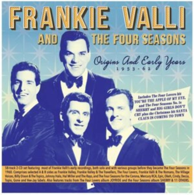 Product Image : This CD is brand new.<br>Format: CD<br>This item's title is: Origins & Early Years 1953-62<br>Artist: Frankie & The Four Seasons Valli<br>Label: ACROBAT<br>Barcode: 824046341121<br>Release Date: 3/4/2022