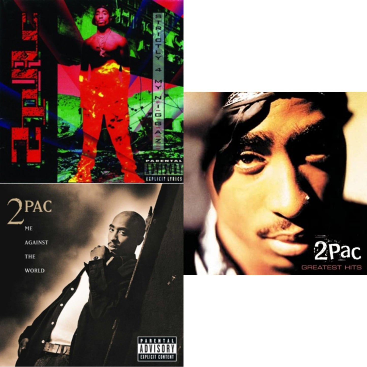 2Pac - Strictly 4 My N.I.G.G.A.Z. & Me Against World & Greatest Hits - CD Bundle