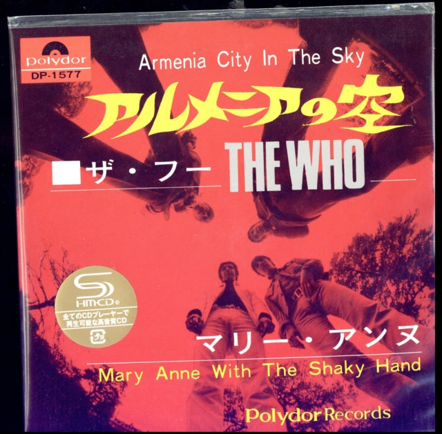 Product Image : This CD Single is brand new.<br>Format: CD Single<br>Music Style: Classic Rock<br>This item's title is: Armenia City In The Sky / Mary Anne With The Shanky Hand (Limited/Shm/7In Sized Sleeve)<br>Artist: Who<br>Barcode: 4988031255216<br>Release Date: 1/24/2018