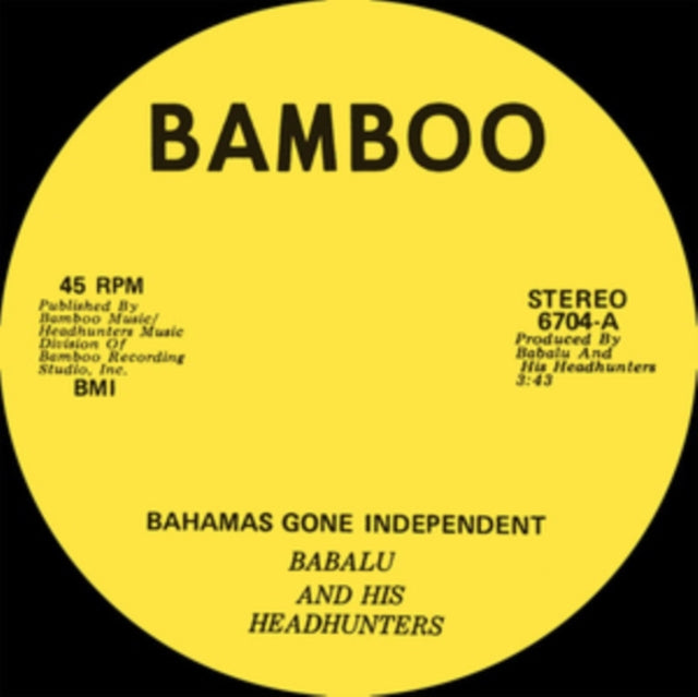 Product Image : This 7 inch Vinyl is brand new.<br>Format: 7 inch Vinyl<br>Music Style: Calypso<br>This item's title is: Bahamas Gone Independent<br>Artist: Babalu & His Headhunters<br>Label: PRESSURE MAKES DIAMONDS<br>Barcode: 5050580714236<br>Release Date: 9/27/2019