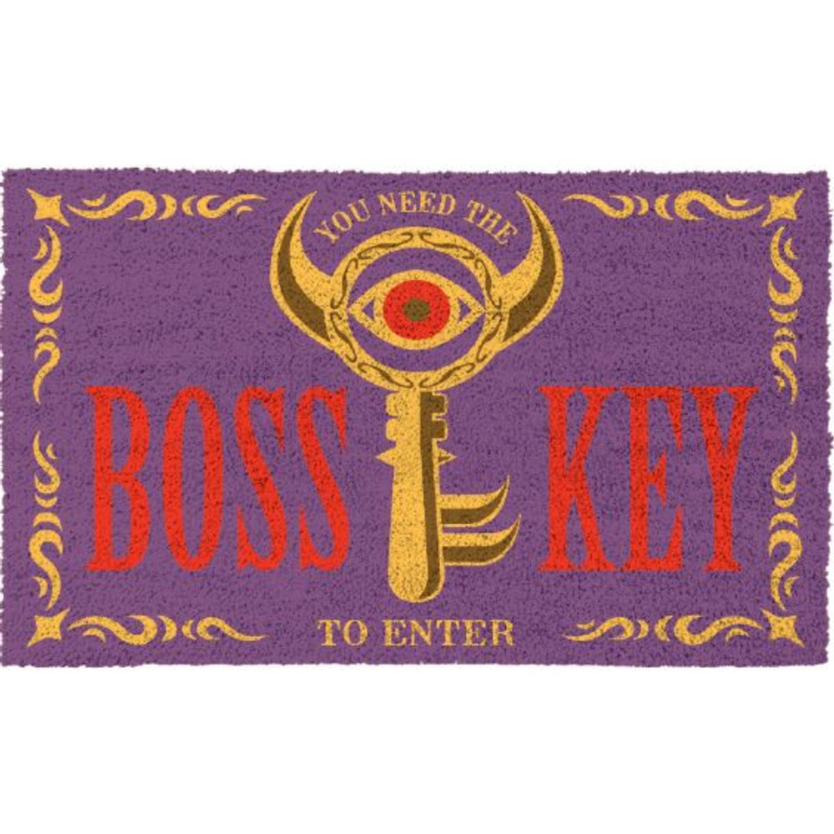 This is brand new.Full size door mat! 29.25 x 17.25 x 1This item's title is: Door Mat: Nintendo - Zelda Boss KeyBarcode: 638211211115This was released: 2018