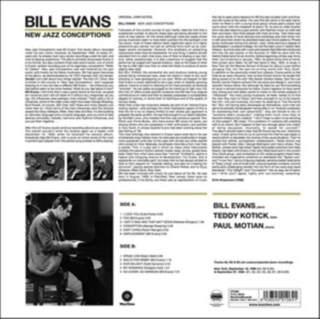 This LP Vinyl is brand new.Format: LP VinylThis item's title is: New Jazz ConceptionsArtist: Bill EvansLabel: WaxTimeBarcode: 8436542010641Release Date: 5/15/2012