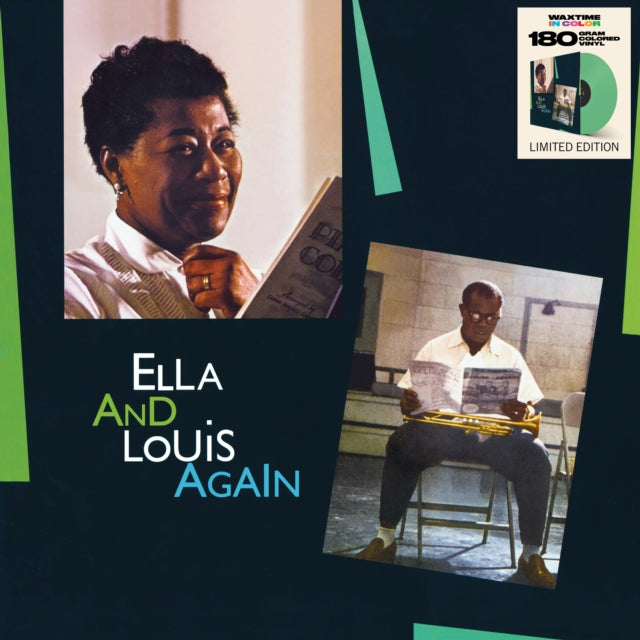 This LP Vinyl is brand new.Format: LP VinylThis item's title is: Ella & Louis Again (Limited Solid Green LP Vinyl/180G/Dmm)Artist: Ella & Louis Armstrong FitzgeraldLabel: WaxTime In ColorBarcode: 8436559464130Release Date: 4/20/2018