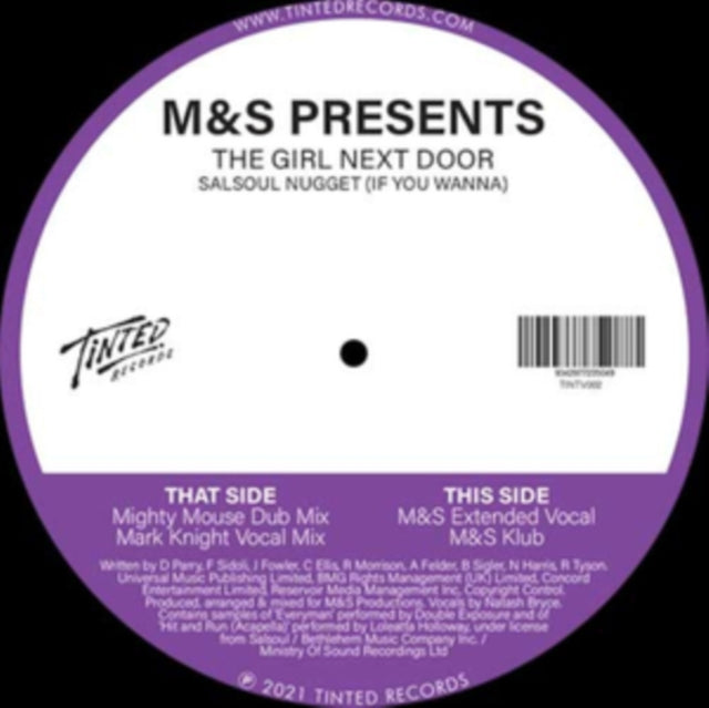 This 12 Inch Vinyl is brand new.Format: 12 Inch VinylMusic Style: HouseThis item's title is: Salsoul Nugget (20Th Anniversary Remixes)Artist: M&S Presents The Girl Next DoorLabel: TINTEDBarcode: 9342977235049Release Date: 11/26/2021