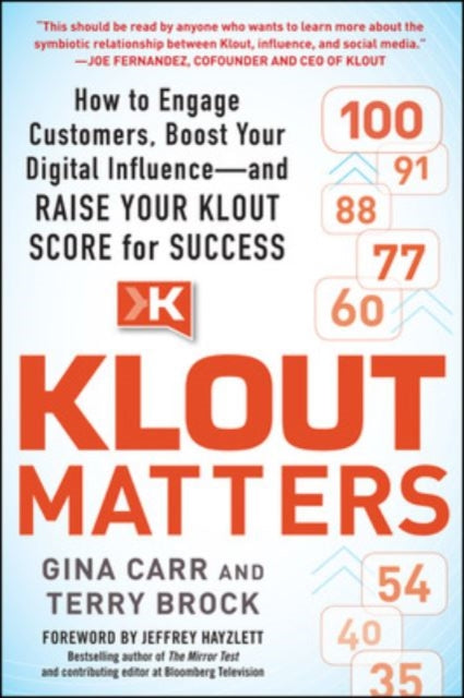 Binding: Paperback
Description: Helps you build credibility get more business and increase profits with digital influence. This title shows you how to raise your Klout score and use it to your advantage.