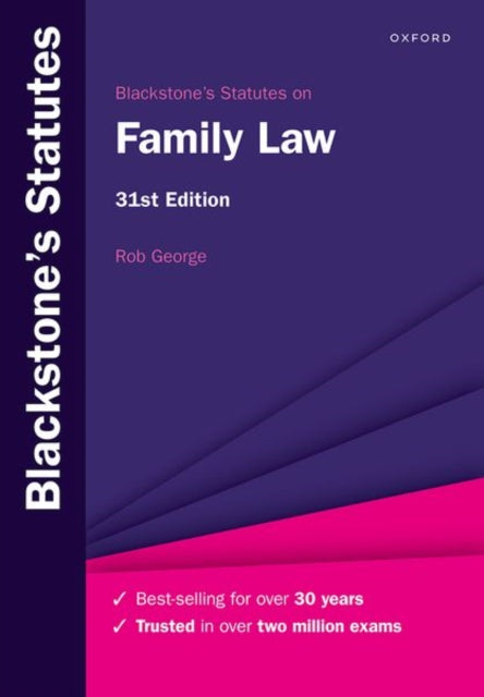 Binding: Paperback
Description: Celebrating over 30 years as the market - leading series Blackstone's Statutes have an unrivalled tradition of trust and quality.