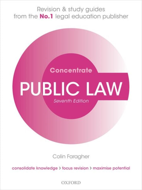 Binding: Paperback
Description: Public Law Concentrate is written and designed to help you succeed. Written by experts and covering all key topics Concentrate guides go above and beyond not only consolidating your learning but focusing your revision and maximising your exam performance.