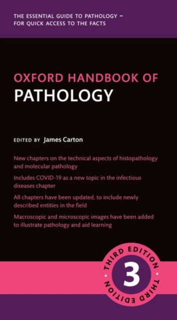 Description: The Oxford Handbook of Pathology provides a concise easy to navigate guide to pathology for medical trainees and all non - specialists. With a focus on common and important topics the handbook starts with basic pathologic principles and then covers diseases by organ system.