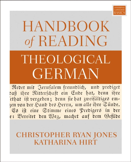 Binding: Paperback
Description: Handbook of Reading Theological German is the premier resource for equipping those interested in reading and translating original German source materials and preparing academics for German comprehension examination.