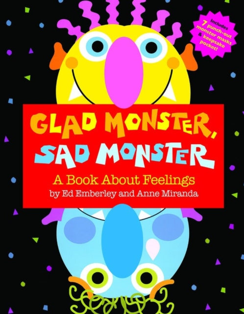 Binding: Hardcover
Description: Glad sad silly mad - monsters have all kinds of different feelings! In this innovative die - cut book featuring a snazzy foil cover you'll try on funny masks as you walk through the wide range of moods all little monsters (and kids!) experience.