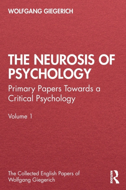 Binding: Paperback
Description: This first volume of The Collected English Papers of Wolfgang Giegerich takes its title from Giegerich's ground - breaking paper On the Neurosis of Psychology or The Third of the Two originally published in Spring Journal in 1977.