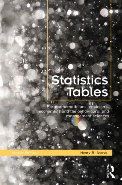 Binding: Paperback
Description: For three decades Henry Neave's Statistics Tables has been the gold standard for all students taking an introductory statistical methods course as part of their wider degree in a host of disciplines including mathematics economics business and management geography and psychology.