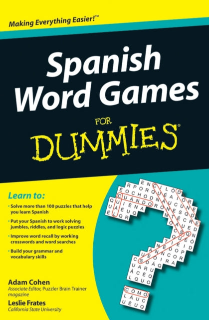 Binding: Paperback
Description: The fun and easy way to learn Spanish - by playing games! Do you want to learn how to speak Spanish? One major aspect of learning a new language is learning the vocabulary but for many people this involves memorization which can be a difficult task.