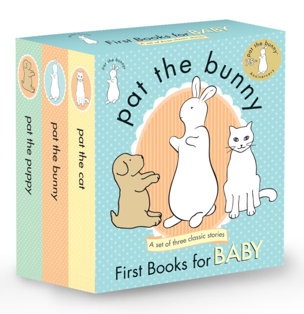 Binding: Paperback
Description: Three classic Pat the Bunny books in one charming slipcase make an adorable gift for every occasion! These beloved children's books use a plastic comb binding that provides easy page turning perfect for small hands to play with again and again.