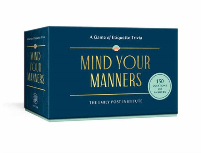 Binding: Specialty Items
Description: Select Guide Rating
Title: Mind Your Manners A Game Of Etiquette Trivia
Author(s): Senning Daniel Post
Publisher: Random House Usa Inc
Barcode: 9780593234549
Pages: 150 Pages
Publication Date: 3/19/2024
Category: Hobbies, Quizzes & Games