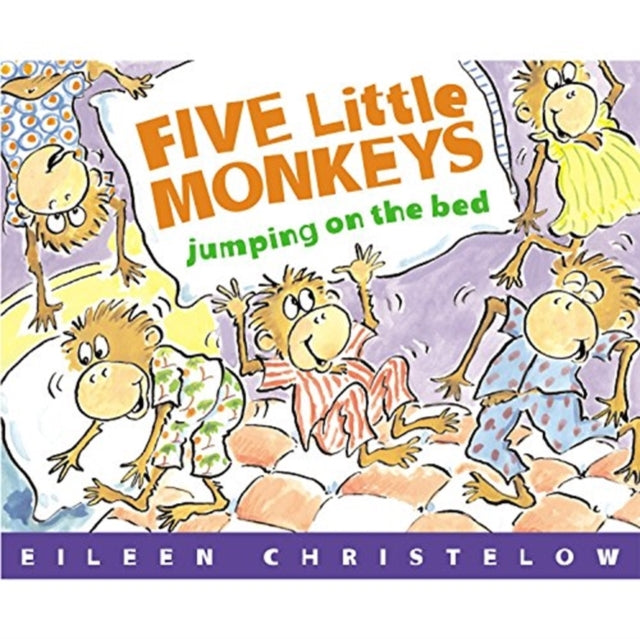 Binding: Paperback
Description: Their teeth are brushed their pajamas are on and as soon as they say good night to Mama the five little monkeys start to jump on their bed! But trouble awaits as one by one they fall off and bump their heads! The uproarious rhyme is brought to life in this family favorite.