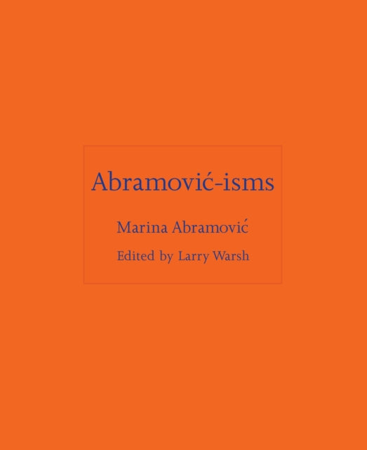 Binding: Hardcover
Description: A collection of fascinating and provocative quotations from the world - renowned performance artist Marina Abramovi is arguably the most important and influential performance artist of our time.