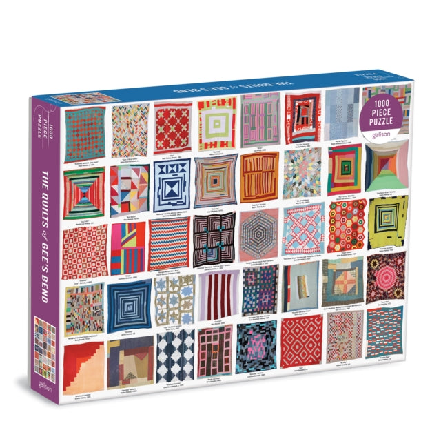 Binding: Toys & Hobbies
Description: The Quilts of Gee's Bend 1000 Piece Puzzle features 40 colorful quilt patterns created by the women of Gee's Bend a small remote Black community in Wilcox County Alabama.