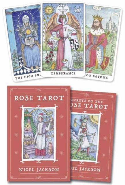 Binding: Kit
Description: This lovely deck is unique in the elegance of its linework combined with the richness of its symbolism and iconography.
Title: Rose Tarot
Author(s): Jackson Nigel
Publisher: Llewellyn Publications U. S.