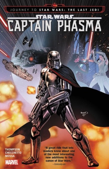 Binding: Paperback
Description: What happened to Captain Phasma after Star Wars Episode VII: The Force Awakens? Writer Kelly Thompson (Hawkeye) and artist Marco Checchetto (Avengers World Punisher Gamor a) expand Captain Phasma's story and reveal how she escaped the destruction of Starkiller Base.