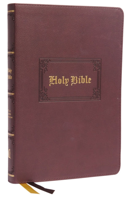 Binding: Special Bindings
Description: The timeless King James Version Bible deserves an edition consistent with its heritage: traditional 2 - column text red letter words of Christ beautiful large Comfort Print and a classic cover design.