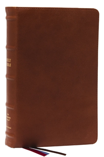 Binding: Special Bindings
Description: A beautiful goatskin Bible with large print in an easy - to - carry format that is ideal to take with you wherever you want to enjoy God's Word.