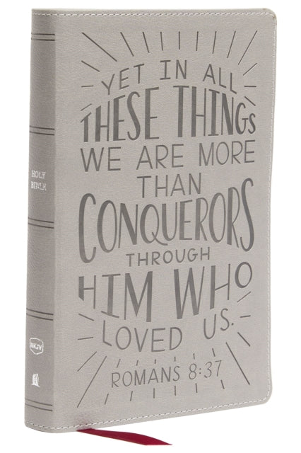 Thomas Nelson - Nkjv Holy Bible For Kids Verse Art Cover Collection Leathersoft Gray Comfort Print Holy Bible New King James Version