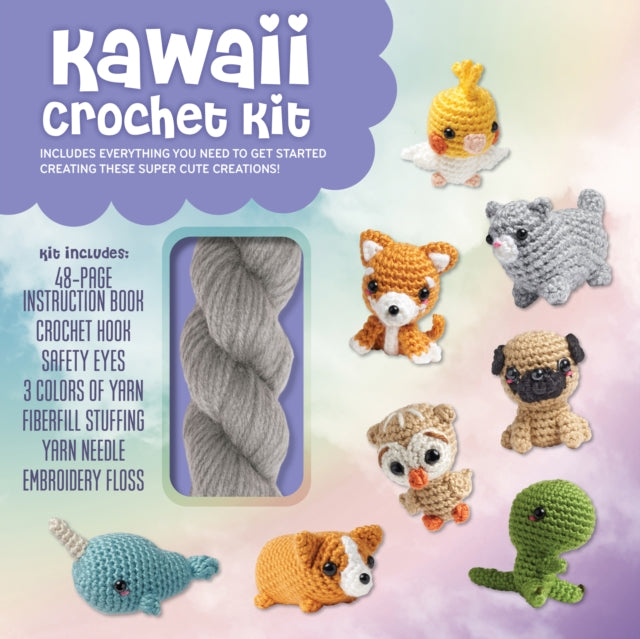 Binding: Kit
Description: Kawaii Crochet Kit will teach you how to crochet the cutest animals and includes the materials needed to make an adorable kitten and a baby sloth.