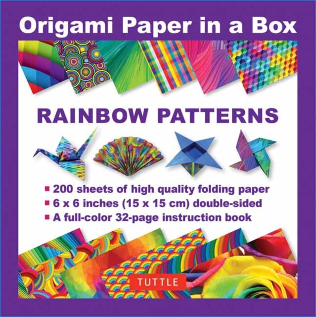 Publishing Tuttle - Origami Paper In A Box - Rainbow Patterns - Paperback