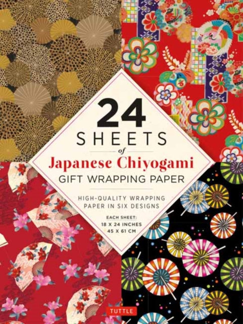 Tuttle Publishing - Chiyogami Patterns Gift Wrapping Paper - 24 Sheets 18 X 24" (45 X 61 Cm) Wrapping Paper - Paperback