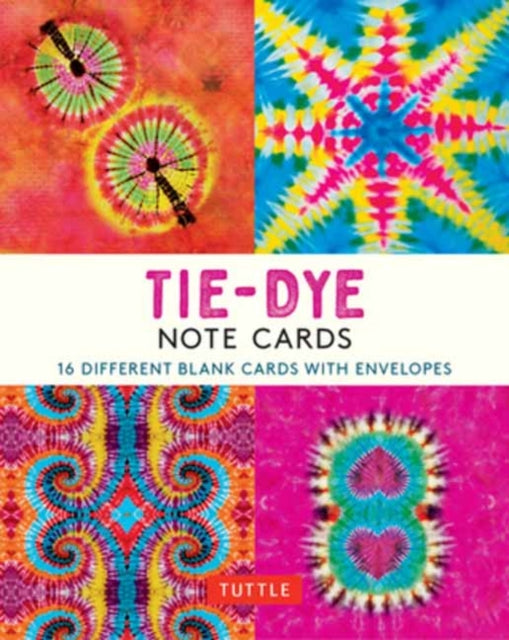 Binding: Creative Materials
Description: These fun and colourful note cards feature 16 tie - dye designs. Tie - dye is making a big comeback - from clothing and home accessories to office and school supplies.