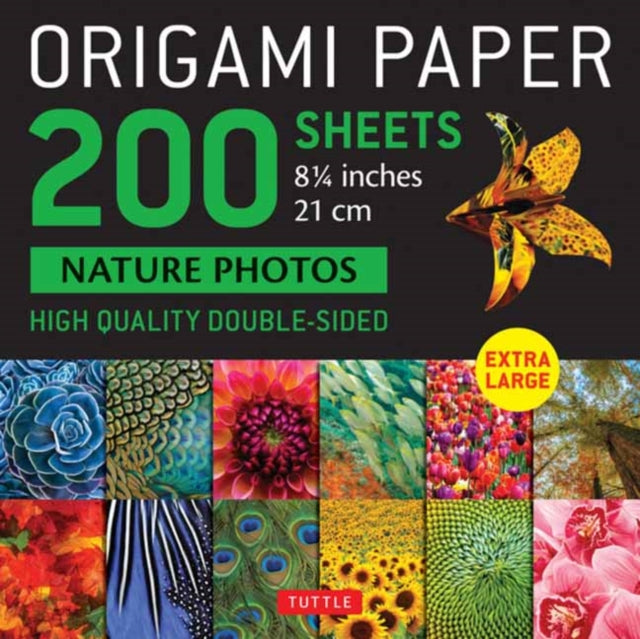 Binding: Notebooks, Journals, And Diaries
Description: This paper pack contains 200 high - quality large (8.25 inch) origami sheets printed with beautiful and inspiring nature photos. These colorful origami papers were developed to enhance the creative work of origami artists and paper crafters.