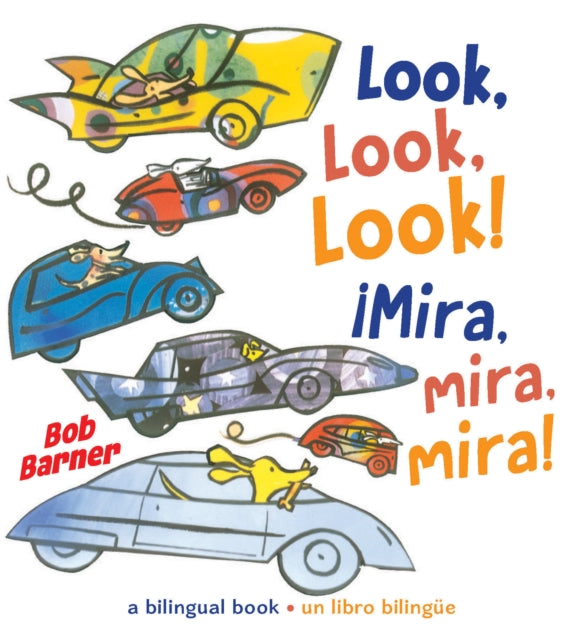 Binding: Special Bindings
Description: A barking bilingual book! A dalmatian driving a fire truck a corgi riding a bike join a pack of dogs as they zoom around in both English and Spanish. See the cars. Mira los autos. See the trucks. Mira los cami nes.