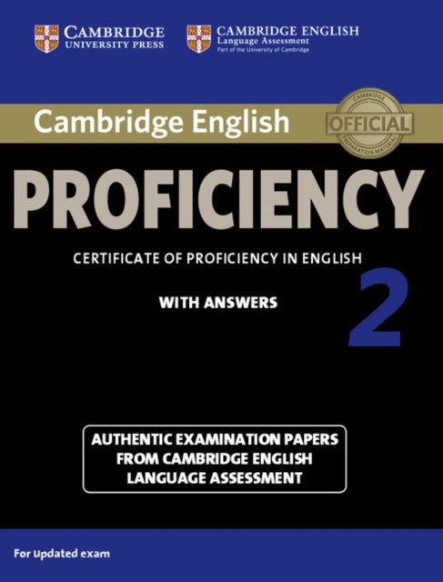 Binding: Paperback
Description: Cambridge English Proficiency 2 contains four complete and authentic examination papers for Cambridge English: Proficiency also known as Cambridge Certificate of Proficiency in English (CPE).