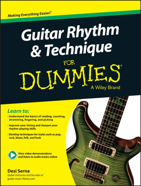 Serna Desi - Guitar Rhythm And Techniques For Dummies Book + Online Video And Audio Instruction - Paperback