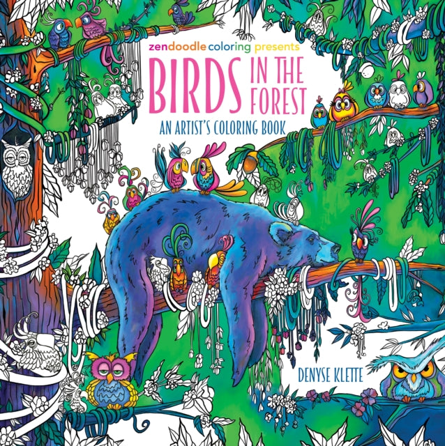 Binding: Paperback
Description: Popular artist Denyse Klette is back with another intricate whimsical coloring book Zendoodle Coloring Presents: Birds in the Forest.