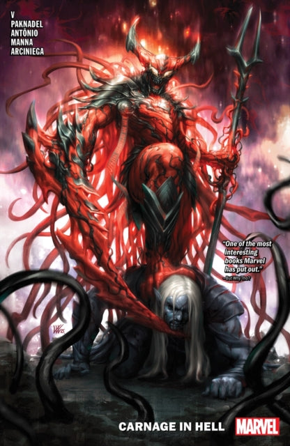 Binding: Paperback
Description: The all - new direction for Carnage continues as the savage symbiote sets its sights on new power and new prey! The Carnage symbiote has a bloodlust unlike any other organism in the Marvel Universe.