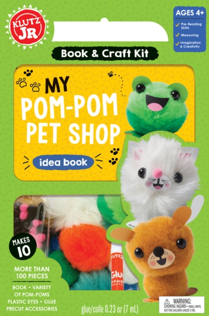 Binding: Collectible And Gift Editions
Description: Create a variety of familiar pets using pre - made pom - poms paperpunch - outs and glue. There will be a variety of textures and coloursto make 1 of every pom - pom animal in the book.