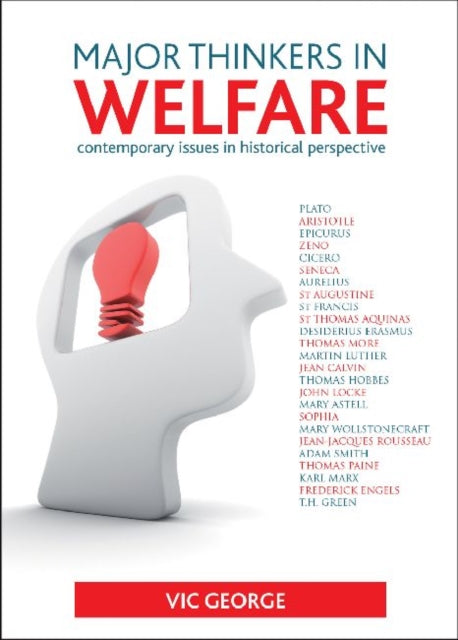 Binding: Paperback
Description: Focusing on a range of welfare issues this book examines the views values and perceptions of a number of theorists from ancient times to the 19th century including Plato St Aquinas Hobbes Wollstonecraft and Marx.