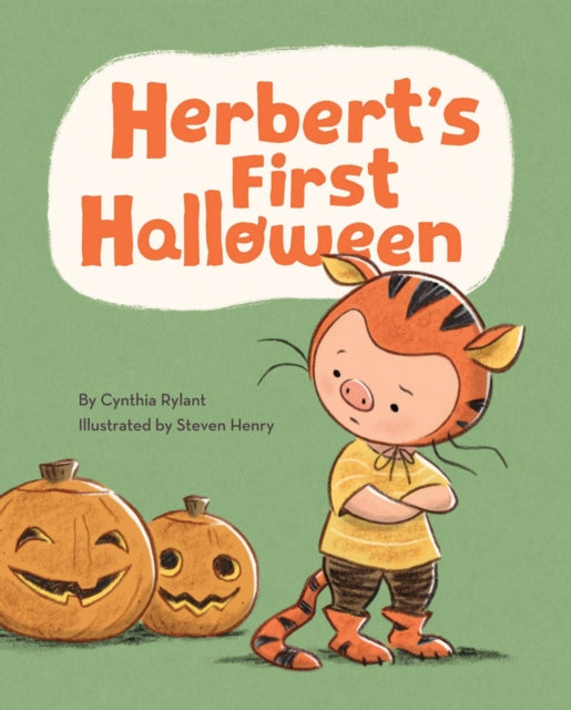 Binding: Hardcover
Description: Herbert is deeply doubtful about his first Halloween - but with a little help from his dad and a special tiger costume Herbert might just find confidence on Halloween night. Together father and son practice roaring carve a pumpkin and venture out in search of candy.