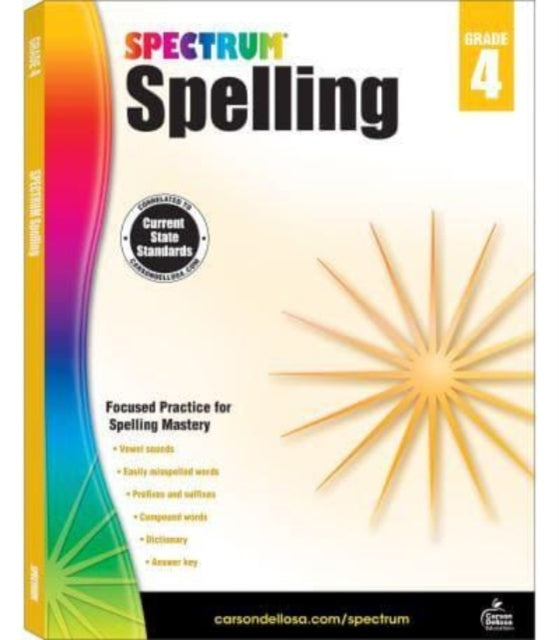 Binding: Paperback
Description: Select Guide Rating
Title: Spectrum Spelling Grade 4
Author(s): Spectrum
Publisher: Carson Dellosa
Barcode: 9781483811772
Publication Date: 8/15/2014