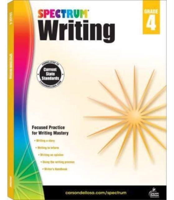 Binding: Paperback
Description: Select Guide Rating
Title: Spectrum Writing Grade 4
Author(s): Spectrum
Publisher: Carson Dellosa
Barcode: 9781483811994
Publication Date: 8/15/2014