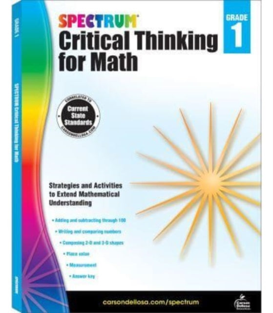 Binding: Paperback
Description: Select Guide Rating
Title: Spectrum Critical Thinking For Math Gr 1
Author(s): Spectrum
Publisher: Carson Dellosa
Barcode: 9781483835488
Publication Date: 4/13/2017