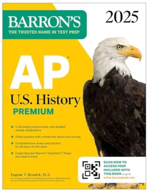 Binding: Paperback
Description: Be prepared for exam day with Barron s. Trusted content from AP experts! Barron's AP U. S. History Premium 2025 includes in depth content review and online practice. It's the only book you ll need to be prepared for exam day.