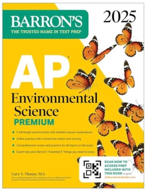 Binding: Paperback
Description: Be prepared for exam day with Barron s. Trusted content from AP experts! Barron's AP Environmental Science Premium 2025 includes in depth content review and practice. It's the only book you ll need to be prepared for exam day.