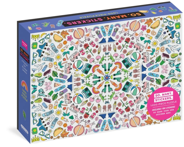 Binding: Multiple Components
Description: Sticker love meets jigsaw puzzle! So. Many. Stickers.
